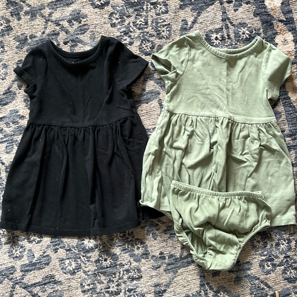 Cat and Jack solid knit dresses 12-18mo